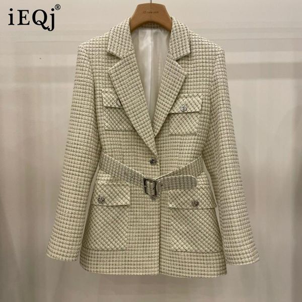 women's suits & blazers ieqj women korean style yellow temperament belt plaid blazer long sleeve loose jacket fashion spring autumn 202, White;black
women's suits & blazers ieqj women korean style yellow temperament belt plaid blazer long sleeve loose jacket fashion spring autumn 202, White;black