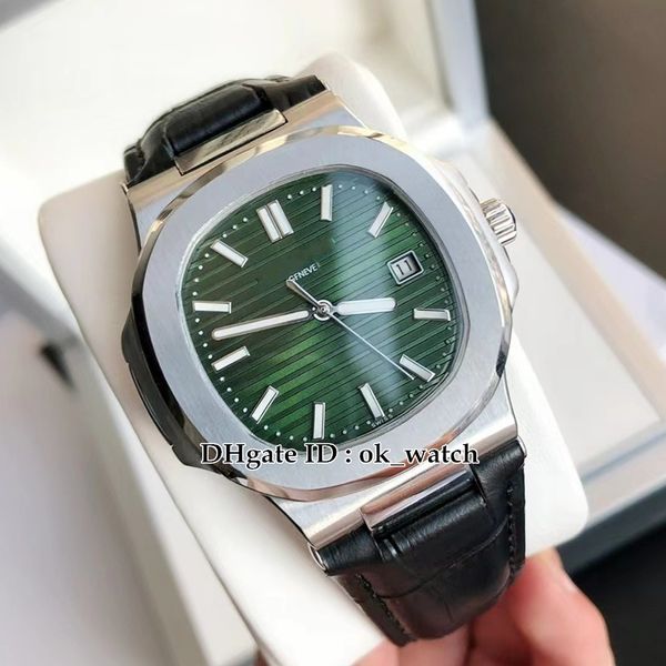 new 40mm 5711/1a-014 sport watch miyota 8215 automatic mens watch green textured dial leather strap gents wristwatches, Slivery;brown
new 40mm 5711/1a-014 sport watch miyota 8215 automatic mens watch green textured dial leather strap gents wristwatches, Slivery;brown