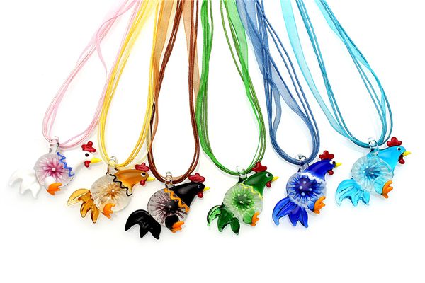animal rooster chicken murano lampwork glass pendant charms jewelry necklace gift 6color, Silver
animal rooster chicken murano lampwork glass pendant charms jewelry necklace gift 6color, Silver