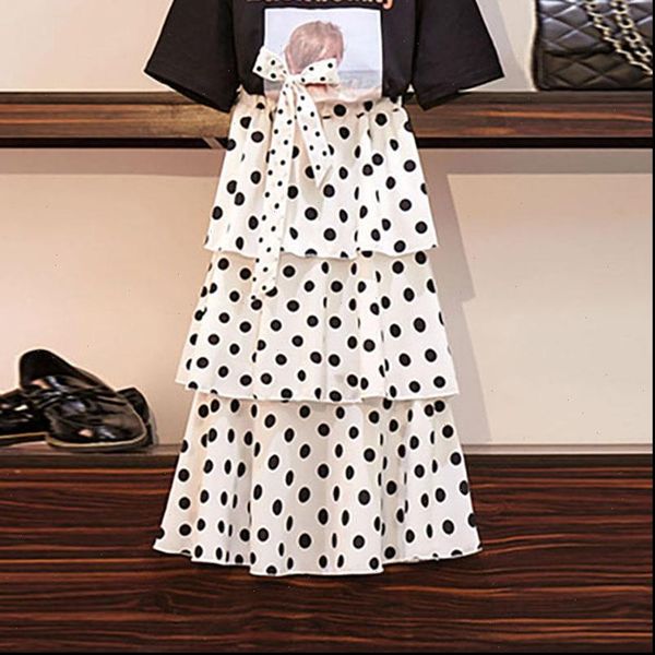 elegant polka dot print long skirts womens a line ruffled female skirt 2021 spring summer holiday beach skirts ladies, Black
elegant polka dot print long skirts womens a line ruffled female skirt 2021 spring summer holiday beach skirts ladies, Black