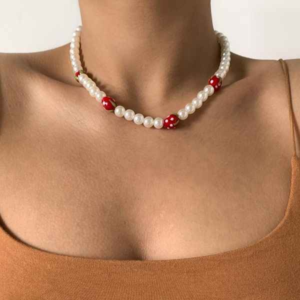 chains fashion jewelry simulated pearl choker necklace 2021 design vintage strawberry for women party gifts, Silver
chains fashion jewelry simulated pearl choker necklace 2021 design vintage strawberry for women party gifts, Silver
