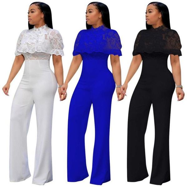 women's jumpsuits & rompers the 2021 fashion casual lace high-waisted monochrome jumpsuit, Black;white
women's jumpsuits & rompers the 2021 fashion casual lace high-waisted monochrome jumpsuit, Black;white