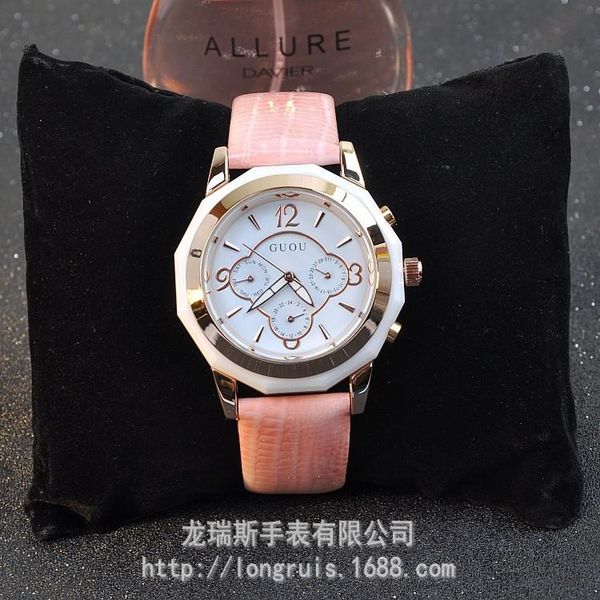 wristwatches cool neutral designer women 38mm big size leather watches workable 3 eyes 6 hands analog wrist watch brand guou relojes nw7212, Slivery;brown
wristwatches cool neutral designer women 38mm big size leather watches workable 3 eyes 6 hands analog wrist watch brand guou relojes nw7212, Slivery;brown