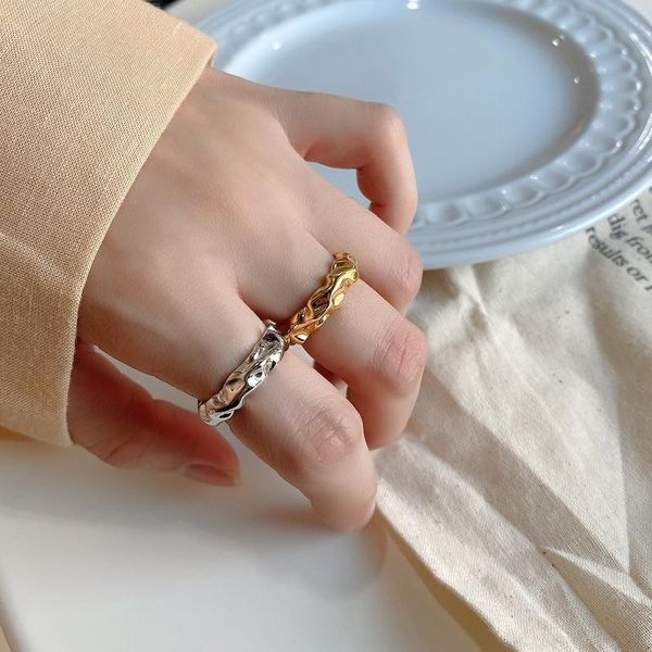 cluster rings silvology real 925 sterling silver irregular rock texture for women simple design concave face female party jewelry, Golden;silver
cluster rings silvology real 925 sterling silver irregular rock texture for women simple design concave face female party jewelry, Golden;silver