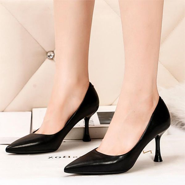 dress shoes high heels pumps women design stiletto pointed toe fashion korean low heel, Black
dress shoes high heels pumps women design stiletto pointed toe fashion korean low heel, Black