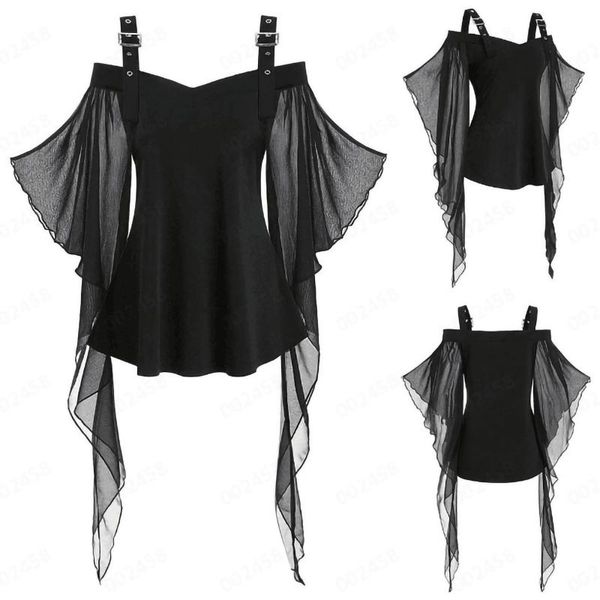 women's t-shirt halloween women witch tshirt gothic cross criss sequined insert butterfly sleeve harajuku female tee l*, White
women's t-shirt halloween women witch tshirt gothic cross criss sequined insert butterfly sleeve harajuku female tee l*, White