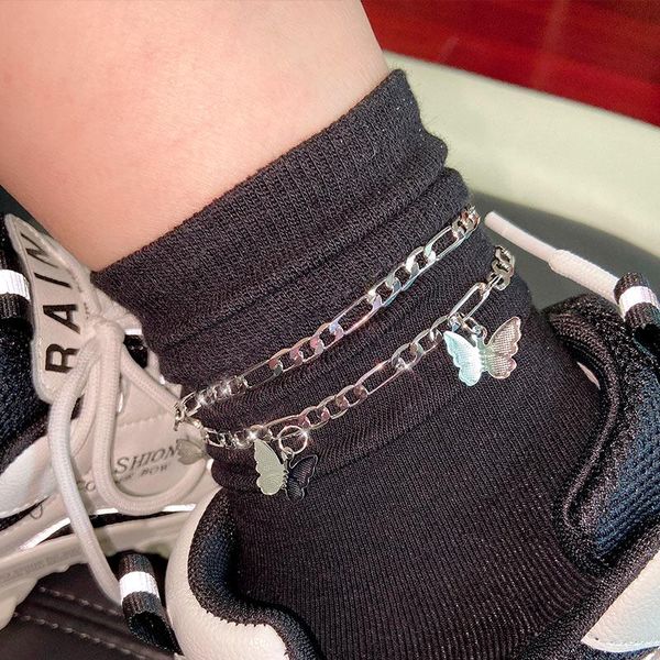 anklets boho cute metal butterfly for women double layers silver color figaro chain foot bracelets summer fashion beach jewelry, Red;blue
anklets boho cute metal butterfly for women double layers silver color figaro chain foot bracelets summer fashion beach jewelry, Red;blue