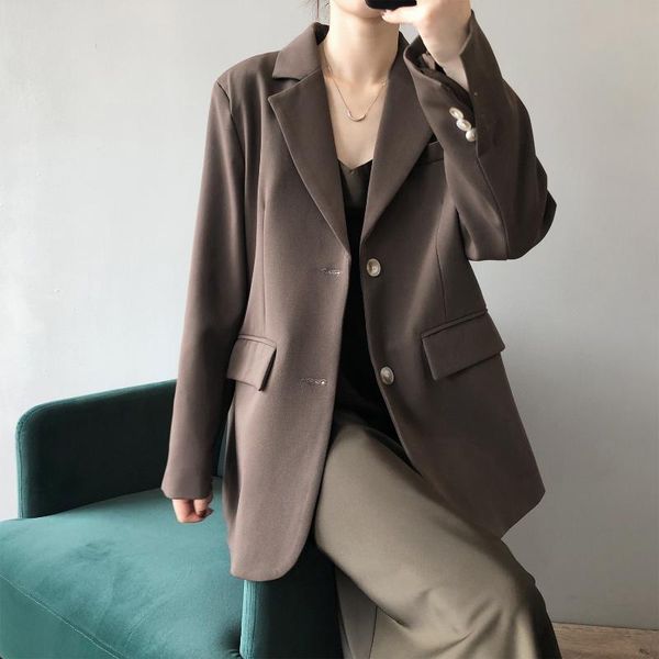 women's suits & blazers blazer suit jackets office ladies single-breasted stylish long sleeve loose female autumn women solid jk559, White;black
women's suits & blazers blazer suit jackets office ladies single-breasted stylish long sleeve loose female autumn women solid jk559, White;black