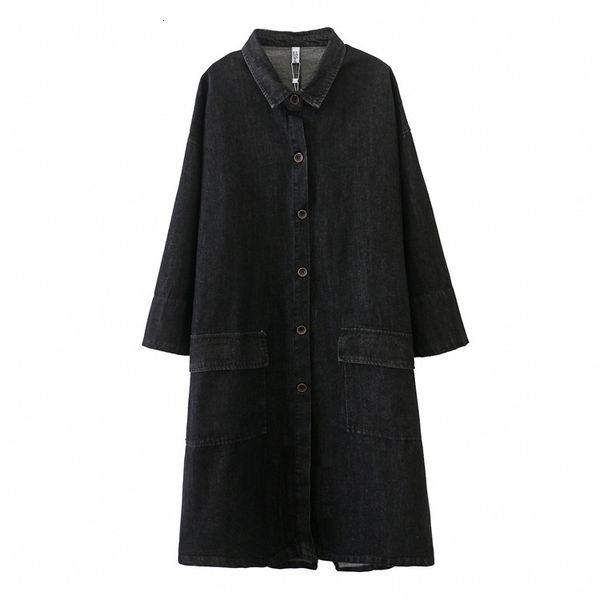 2021 autumn new black denim coat turn down collar single breasted long windbreaker women coats i4t1, Tan;black
2021 autumn new black denim coat turn down collar single breasted long windbreaker women coats i4t1, Tan;black