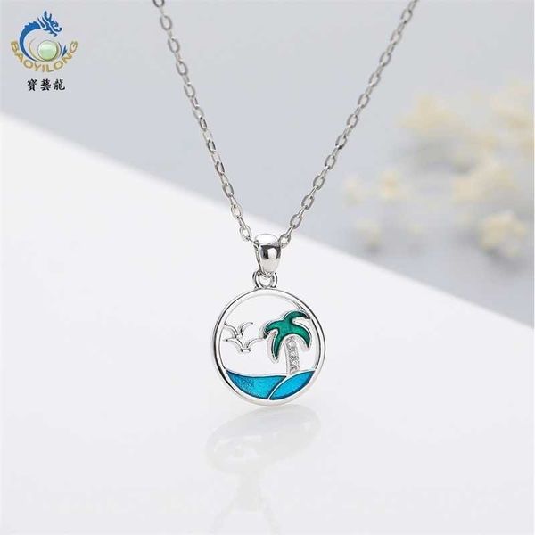 new accessories s925 sterling silver pendant women's fashion fresh ocean style necklace, Black
new accessories s925 sterling silver pendant women's fashion fresh ocean style necklace, Black