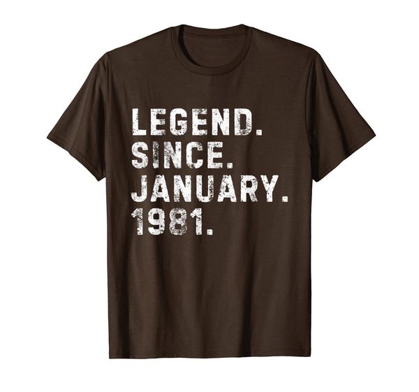 Legend Since January 1981 39th Bday Gifts Retro 39 Years Old T-Shirt, Mainly pictures
Legend Since January 1981 39th Bday Gifts Retro 39 Years Old T-Shirt, Mainly pictures