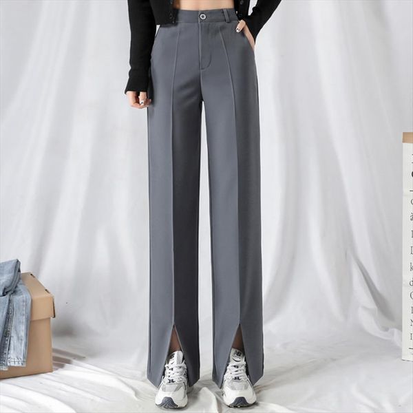 summer straight large size casual women pant solid trousers streetwear black full length selling chic loose pants, Black;white
summer straight large size casual women pant solid trousers streetwear black full length selling chic loose pants, Black;white