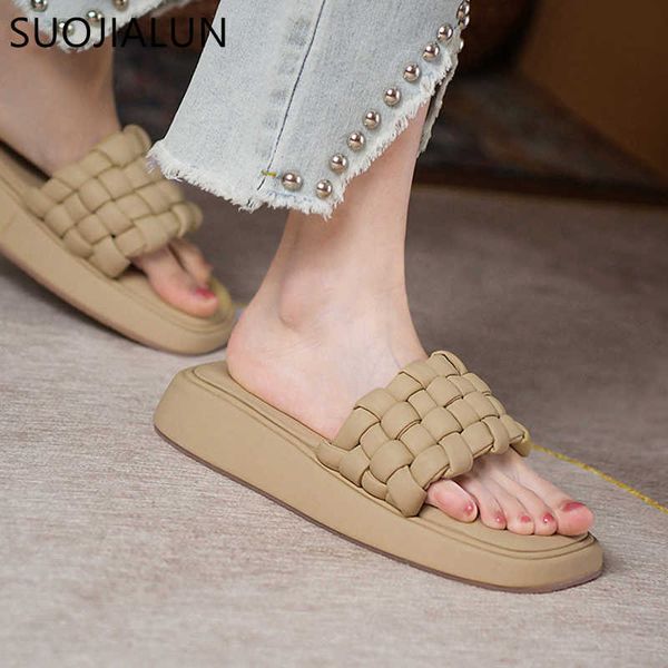 suojialun fashion weave slippers ladies summer beach platform sandals square toe low heel casual summer flip flops slides 210630, Black
suojialun fashion weave slippers ladies summer beach platform sandals square toe low heel casual summer flip flops slides 210630, Black