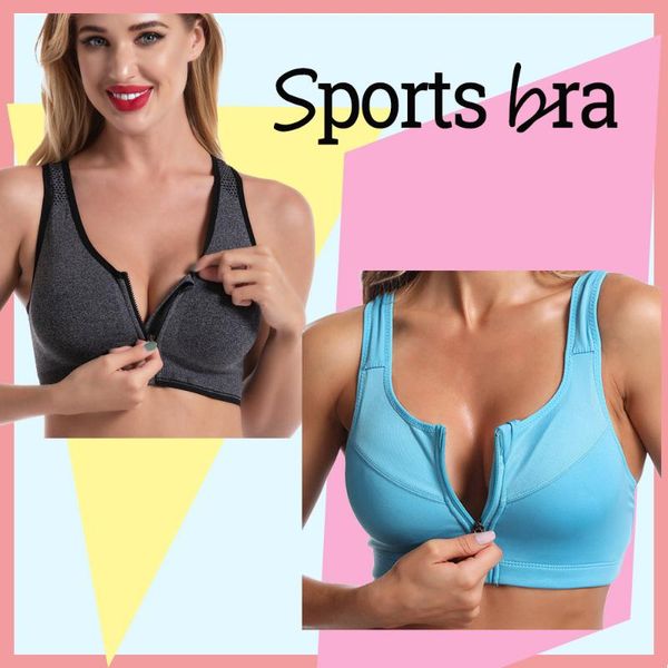 front zipper women sports bras breathable wirepadded push up sports fitness gym yoga workout shockproof bra, White;black
front zipper women sports bras breathable wirepadded push up sports fitness gym yoga workout shockproof bra, White;black