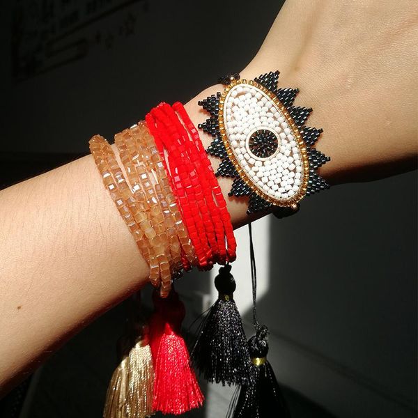 charm bracelets shinusboho 3pcs/set lucky eye jewelry pulseras miyuki bracelet for women fashion crystal beads with tassel bileklik, Golden;silver
charm bracelets shinusboho 3pcs/set lucky eye jewelry pulseras miyuki bracelet for women fashion crystal beads with tassel bileklik, Golden;silver