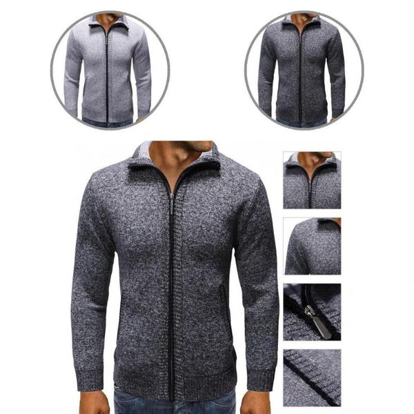 men's sweaters classic knitted jacket ribbed cuff comfy solid color zipper closure sweater coat men cardigan, White;black
men's sweaters classic knitted jacket ribbed cuff comfy solid color zipper closure sweater coat men cardigan, White;black