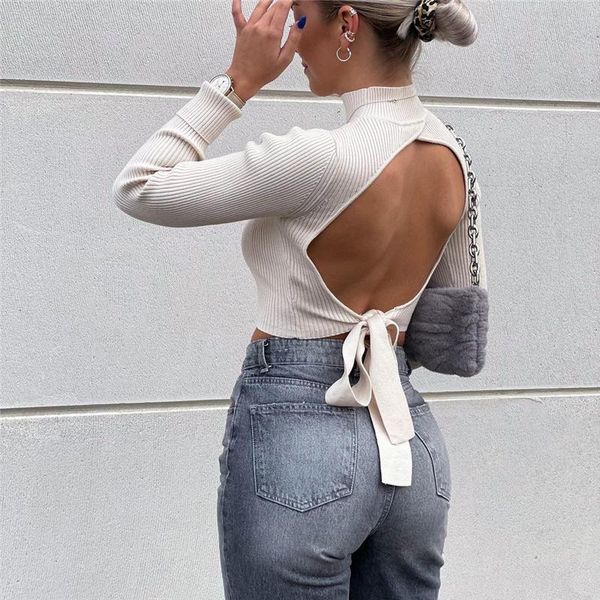 women's sweaters shinysweety 2021 spring elegant woman white slim lacying backless knitted female fashion soft o-neck solid color, White;black
women's sweaters shinysweety 2021 spring elegant woman white slim lacying backless knitted female fashion soft o-neck solid color, White;black