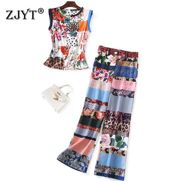 runway fashion summer two piece outfit women elegant retro floral print loose and wide leg pants suit holiday set 210601, White
runway fashion summer two piece outfit women elegant retro floral print loose and wide leg pants suit holiday set 210601, White
