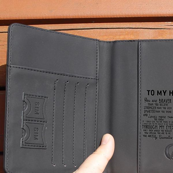 to my husband engraving pu leather passport cover wallet customized gifts for men birthday christmas day drop, Red;black
to my husband engraving pu leather passport cover wallet customized gifts for men birthday christmas day drop, Red;black