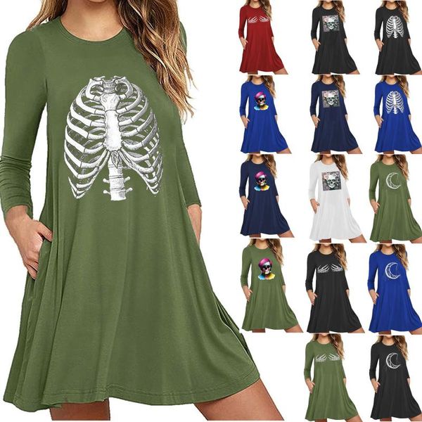 casual dresses womans mini dress loose long sleeve autumn leisure short a-line 2021 ladies size print slim robe jurk, Black;gray
casual dresses womans mini dress loose long sleeve autumn leisure short a-line 2021 ladies size print slim robe jurk, Black;gray