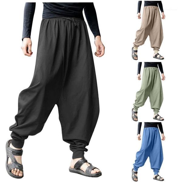 men's pants harem men solid elastic waist streetwear joggers 2021 baggy drop-crotch casual trousers loose wide leg d4, Black
men's pants harem men solid elastic waist streetwear joggers 2021 baggy drop-crotch casual trousers loose wide leg d4, Black