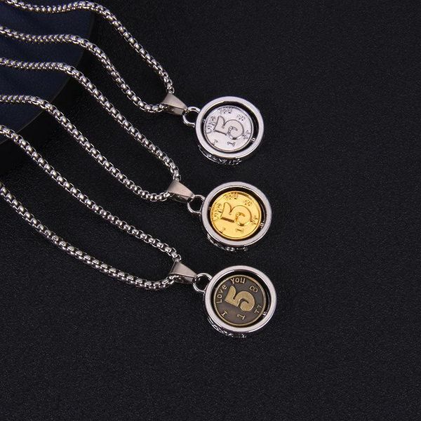 chokers creative rotatable lucky number 5 coin necklace for men and women fashion personality hip hop jewelry friend couple gift, Golden;silver
chokers creative rotatable lucky number 5 coin necklace for men and women fashion personality hip hop jewelry friend couple gift, Golden;silver