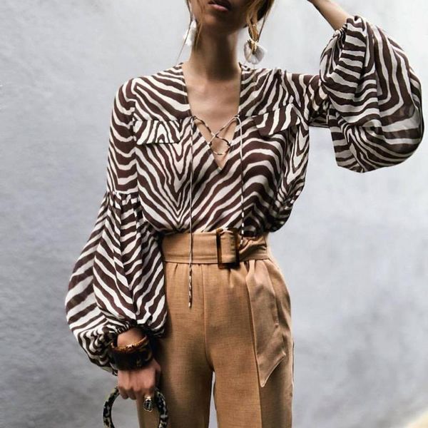 women's blouses & shirts women shirt fashion blouse lantern sleeve deep v-neck print ribbons long chemisier femme #2b06, White
women's blouses & shirts women shirt fashion blouse lantern sleeve deep v-neck print ribbons long chemisier femme #2b06, White