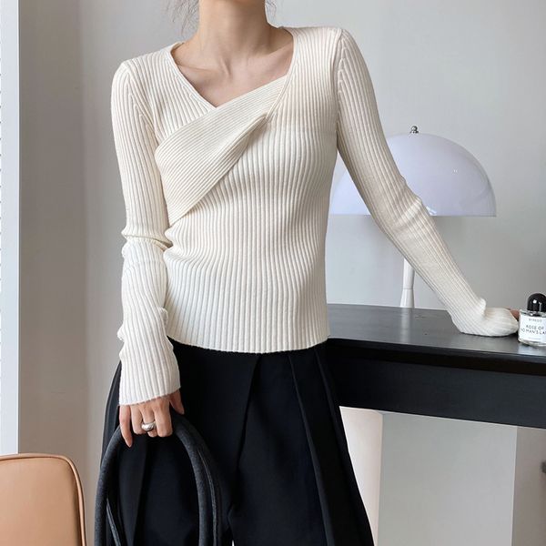 2021 new spring cross design slim stretch knitted fashion sweater casual women pullovers pull femme c23x, White;black
2021 new spring cross design slim stretch knitted fashion sweater casual women pullovers pull femme c23x, White;black