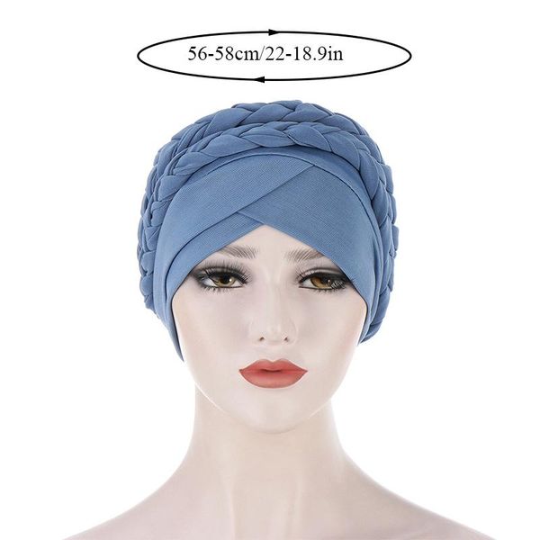 beanie/skull caps women turban hat muslim dress head wear stretch western style twist braid solid color scarf beanie bonnet, Blue;gray
beanie/skull caps women turban hat muslim dress head wear stretch western style twist braid solid color scarf beanie bonnet, Blue;gray
