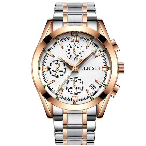 mens watches 40.5mm quartz watch stainless steel leather luminous waterproof wristwatch fashion business sports wristwatches multifunctional, Slivery;brown
mens watches 40.5mm quartz watch stainless steel leather luminous waterproof wristwatch fashion business sports wristwatches multifunctional, Slivery;brown