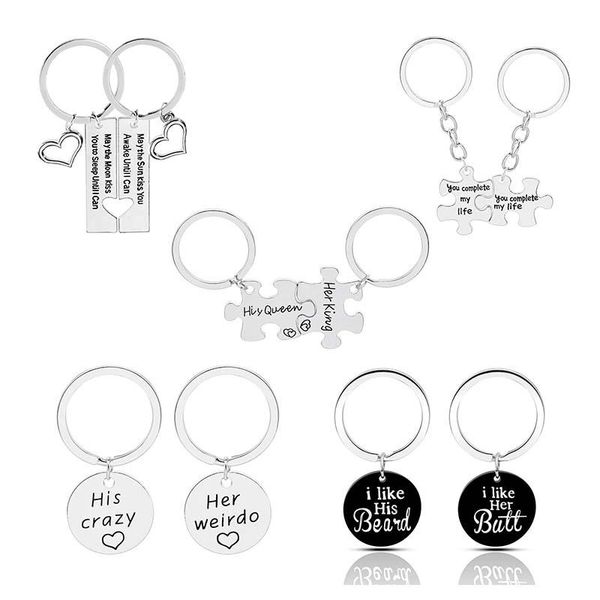 keychains classic king queen pendant couple keychain round puzzle charms for women men lovers keyring jewelry gifts, Silver
keychains classic king queen pendant couple keychain round puzzle charms for women men lovers keyring jewelry gifts, Silver