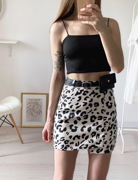 summer korean version of fashion women skirt leopard print bag hip a word short high waist thin with belt, Black
summer korean version of fashion women skirt leopard print bag hip a word short high waist thin with belt, Black