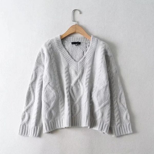 women's sweaters 2021 fall winter korean fashion preppy style v-neck twist pullovers loose oversize knit crop sweater women, White;black
women's sweaters 2021 fall winter korean fashion preppy style v-neck twist pullovers loose oversize knit crop sweater women, White;black