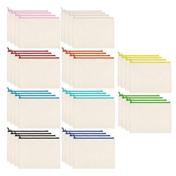 pencil bags 40 pcs canvas zipper pouch makeup blank case cosmetic bag for travel diy craft school
pencil bags 40 pcs canvas zipper pouch makeup blank case cosmetic bag for travel diy craft school