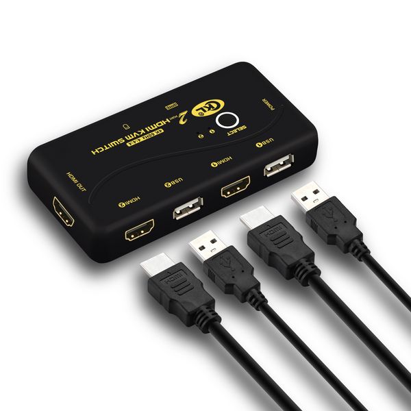 HDMI KVM switch port, HDMI2.0 protocol /4K@60HZ, USB 2-inch 1-inch output, PC monitor keyboard and mouse switchs
HDMI KVM switch port, HDMI2.0 protocol /4K@60HZ, USB 2-inch 1-inch output, PC monitor keyboard and mouse switchs