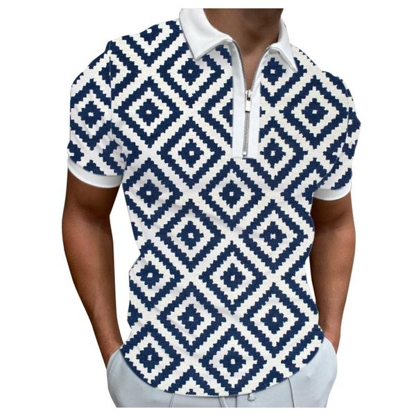 men's casual shirts telotuny summer fashion geometric print polos shirt camisas de hombre turn-down collar zipper blouse, White;black
men's casual shirts telotuny summer fashion geometric print polos shirt camisas de hombre turn-down collar zipper blouse, White;black