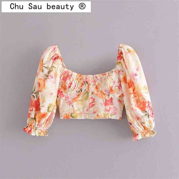 chu sau beauty women summer shirt casual holiday square collar puff sleeve floral short cropped navel crop womam blouse 210719, White
chu sau beauty women summer shirt casual holiday square collar puff sleeve floral short cropped navel crop womam blouse 210719, White
