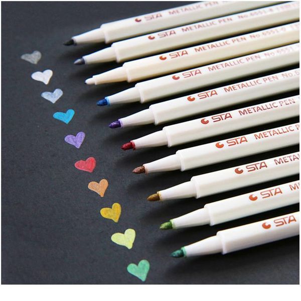 fineliner metallic marker pen set 10 colors diy scrapbooking crafts card making brush round head pen for drawing color l jllghf
fineliner metallic marker pen set 10 colors diy scrapbooking crafts card making brush round head pen for drawing color l jllghf