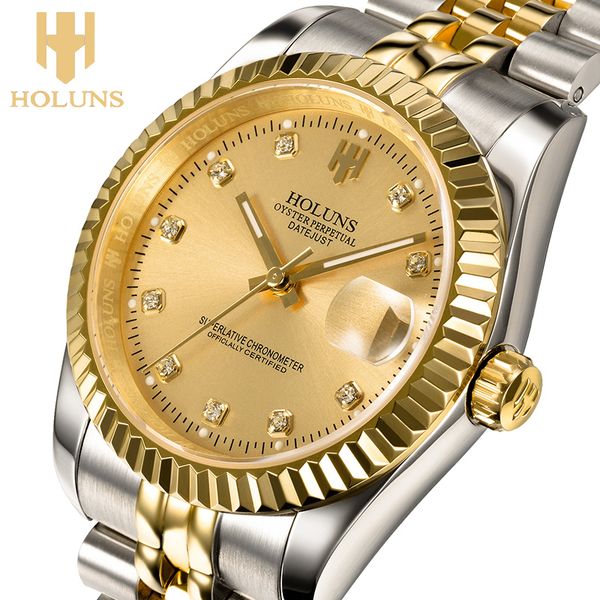 holuns luxury automatic mechanical gold watches japan movement full stainless steel 100 waterproof wrist watch for men, Slivery;brown
holuns luxury automatic mechanical gold watches japan movement full stainless steel 100 waterproof wrist watch for men, Slivery;brown
