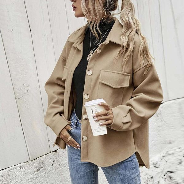 women's wool & blends women jackets turn-down collar loose drop-shoulder coats winter coat ladies basic outwear harajuku chic all-match, Black
women's wool & blends women jackets turn-down collar loose drop-shoulder coats winter coat ladies basic outwear harajuku chic all-match, Black