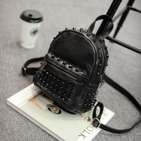 women small genuine leather backpack rivet bagpack daily cute black for teenager girls schoolbag casual travel daypack
women small genuine leather backpack rivet bagpack daily cute black for teenager girls schoolbag casual travel daypack