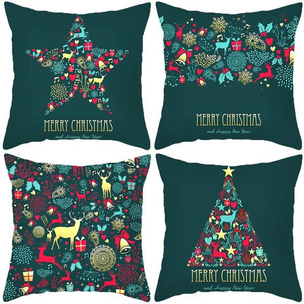 pillow case 4 pieces design merry christmas green printing pillowcase 45x45cm xmas sofa cushion cover for home decor 
pillow case 4 pieces design merry christmas green printing pillowcase 45x45cm xmas sofa cushion cover for home decor