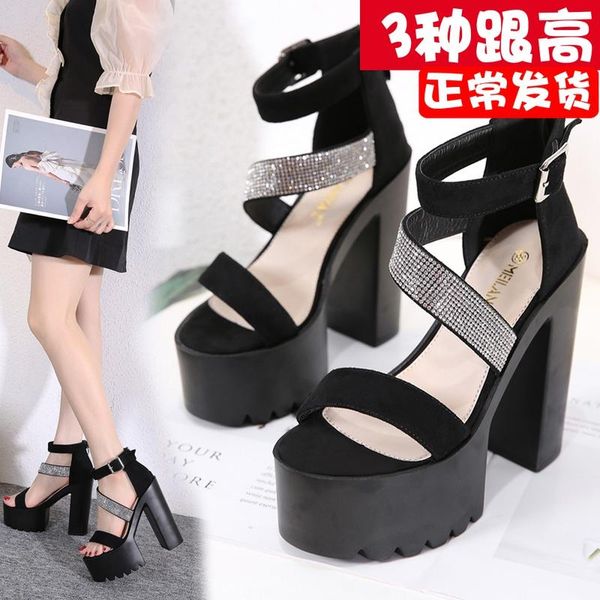 sandals roman summer 2021 style european rhinestone thick-soled thick-heeled super high-heeled nightclub women's shoes, Black
sandals roman summer 2021 style european rhinestone thick-soled thick-heeled super high-heeled nightclub women's shoes, Black