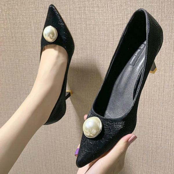 dress shoes the high heel women fashion spring/autumn party thin heels pointed toe slip-on string bead (5cm-8cm) breathable, Black
dress shoes the high heel women fashion spring/autumn party thin heels pointed toe slip-on string bead (5cm-8cm) breathable, Black