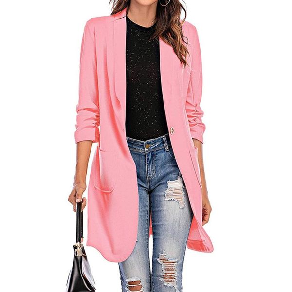 women's suits & blazers female suit jacket temperament slim autumn fashion lapel single button streetwear casual solid color, White;black
women's suits & blazers female suit jacket temperament slim autumn fashion lapel single button streetwear casual solid color, White;black