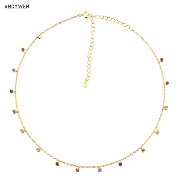 andywen 925 sterling silver gold rainbow zircon charm choker chain necklace rock punk party new beads pendant 2021 fine jewelry
andywen 925 sterling silver gold rainbow zircon charm choker chain necklace rock punk party new beads pendant 2021 fine jewelry
