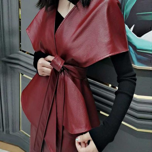 lautaro spring luxury designer faux leather jacket women sashes red wine cape shawls for women gothic cloak runway fashion 211007, Black
lautaro spring luxury designer faux leather jacket women sashes red wine cape shawls for women gothic cloak runway fashion 211007, Black