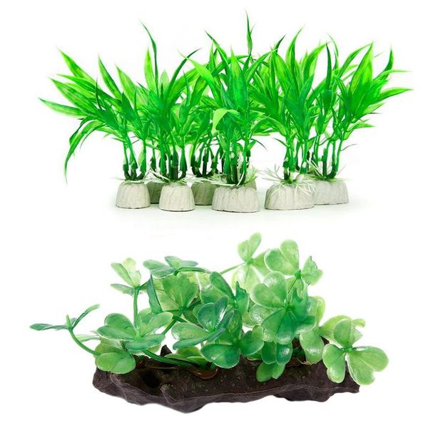 decorations 1x artificial plastic plants grass water ornaments green & 10 pack aquarium plants, 10cm height
decorations 1x artificial plastic plants grass water ornaments green & 10 pack aquarium plants, 10cm height