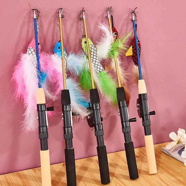 cat toys pet toy funny stick fish-shaped cats interactive fishing rod feather random color styles
cat toys pet toy funny stick fish-shaped cats interactive fishing rod feather random color styles