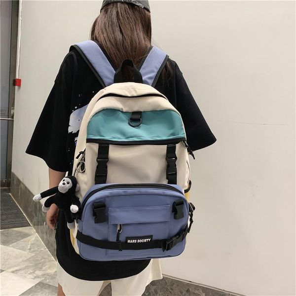 backpack fashion waterproof women for teenager kawaii girl female school bag nylon black cute students bookbag color contrast
backpack fashion waterproof women for teenager kawaii girl female school bag nylon black cute students bookbag color contrast
